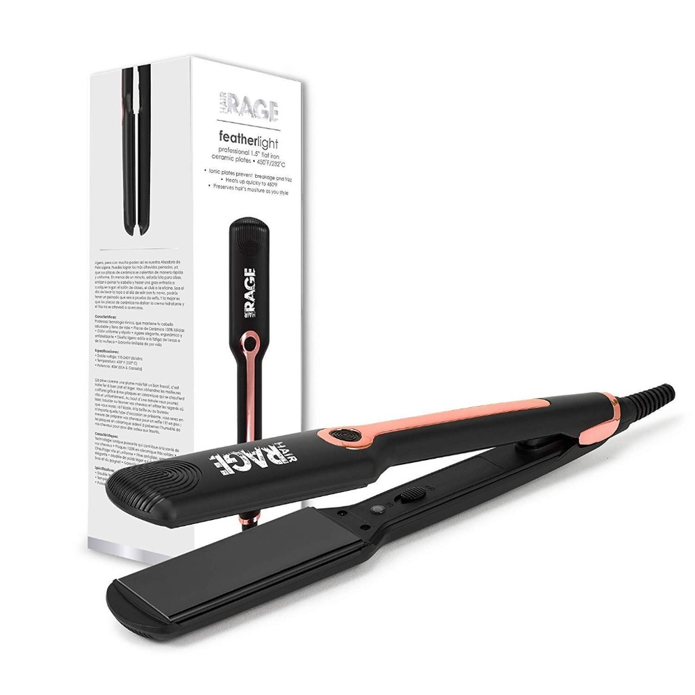 Hair Rage Feather Lite 1.5" Flat Iron | Ceramic